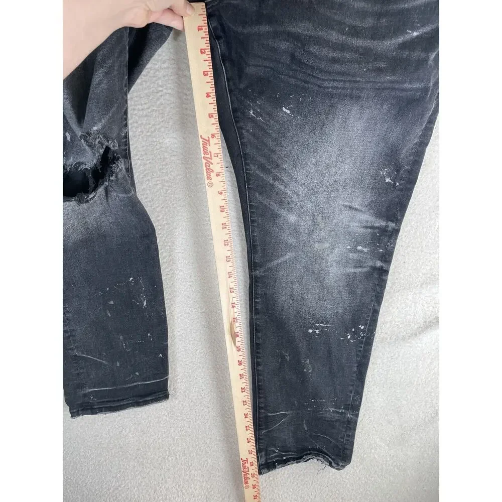 Jordan Craig Legacy Jeans Mens 44x32 Aaron Moto Rider Distressed Street Whiskers